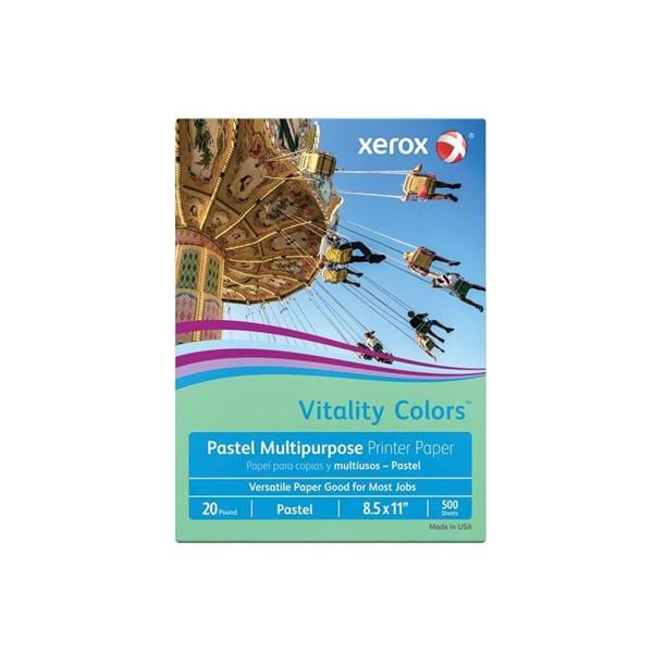 Xerox Color Paper 8.5 in x 11 in 20 Lb Green 500/Pk