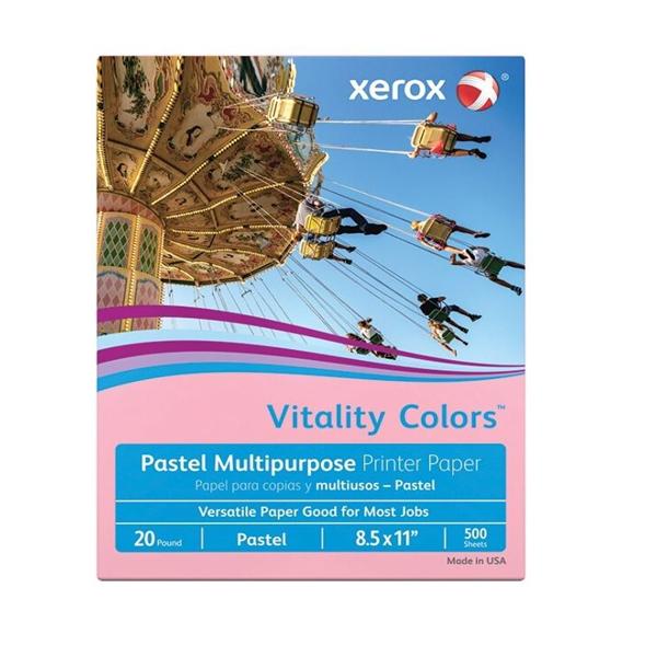 Xerox Color Paper 8.5 in x 11 in 20 Lb Pink 500/Pk