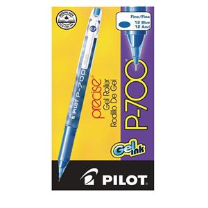 P-700 Gel Ink Rollerball Pen Fine Point 0.7 mm Blue 12/Pack 12/Pk