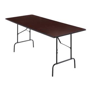 Realspace Folding Table 29 in x 72 in x 30 in Light Walnut 1/PK