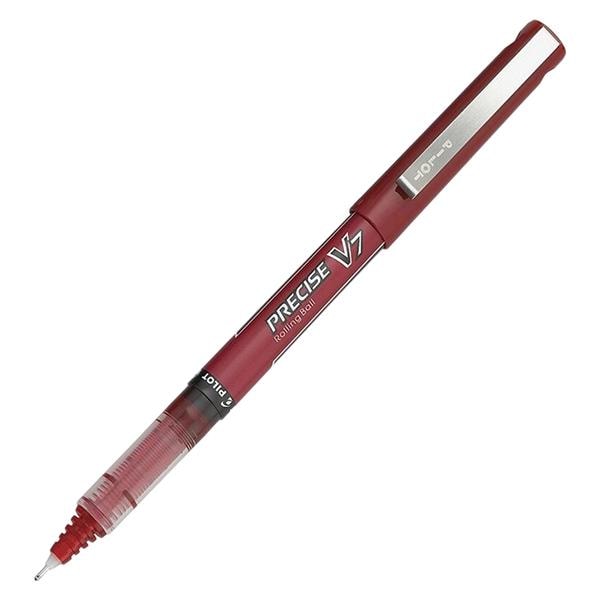 Precise V7 Rollerball Pens Fine Point 0.7 mm Red 12/Pack 12/Pk