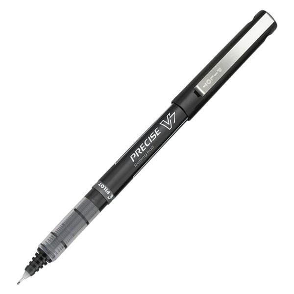 Precise V7 Rollerball Pens Fine Point 0.7 mm Black 12/Pack 12/Pk