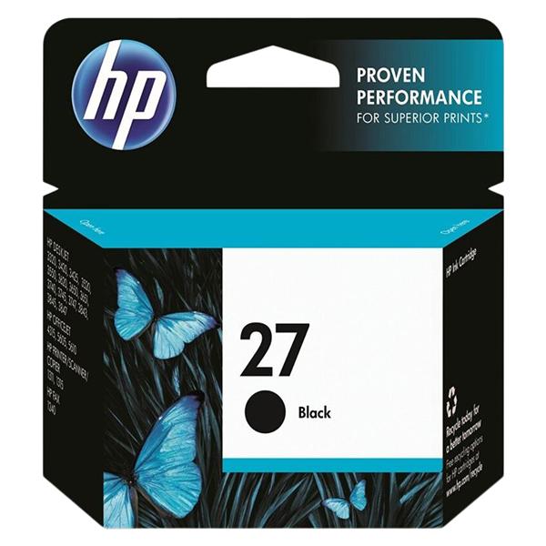 HP 27 Black Original Ink Cartridge (C8727AN) Ea