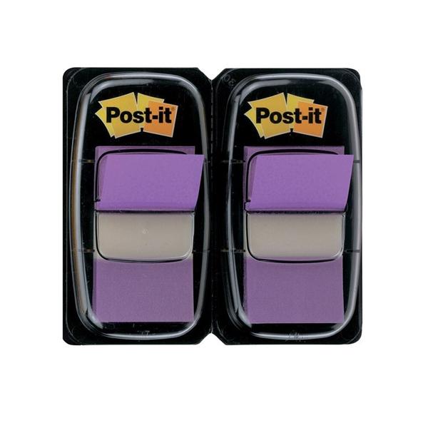 Post-it Flags 1 in x 1 7/10 in Purple 50 Flags/Pad 2 Pads/Pack 2/Pk