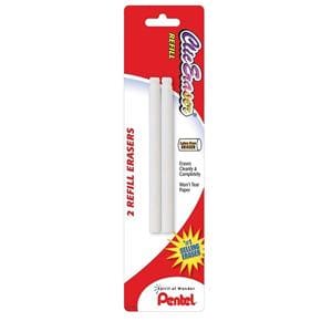 Pentel Clic Eraser Refills 2/Pack 2/Pk