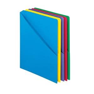 Slash-Pocket Project Folder 11 in x 8.5 in Assorted 25/Pack 25/Pk