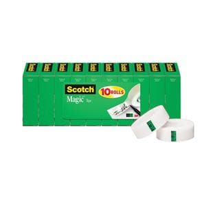 Scotch Magic 810 Clear Tape 3/4 in x 1000 in 10/Pack 10/Pk