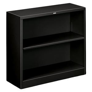 Steel Bookcase 2 Shelves 29 in x 34 1/2 in x 12 5/8 in Black 1/PK