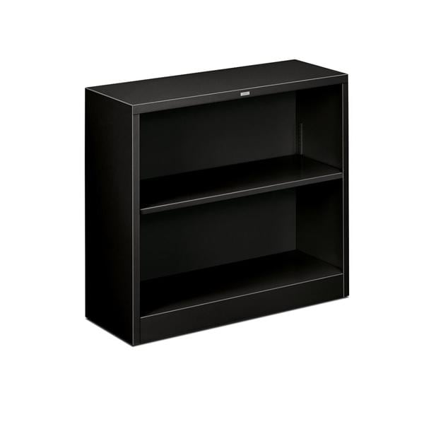 Steel Bookcase 2 Shelves 29 in x 34 1/2 in x 12 5/8 in Black 1/PK
