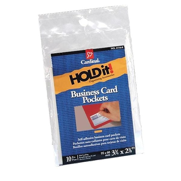 Business Card Pockets Top Loading 3 3/4 in x 2 3/8 in 10/Pack 10/Pk