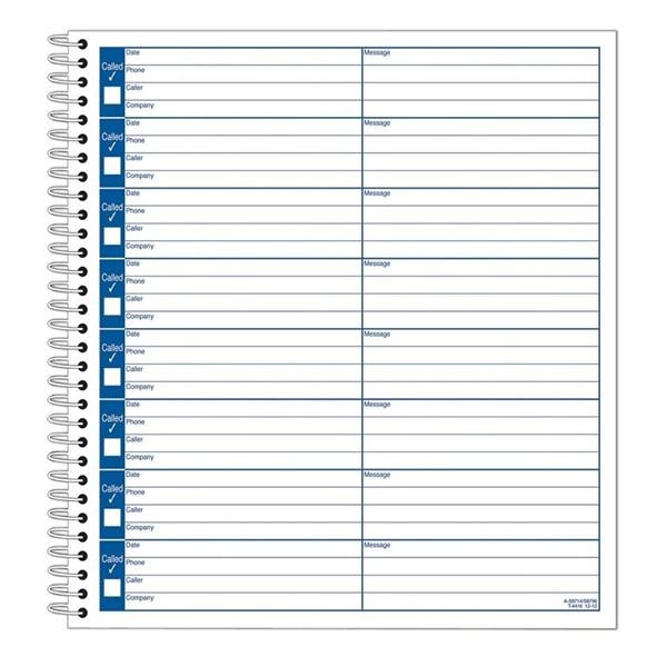 Adams Voicemail Log Book 7 1/2 in x 8.5 in Book Of 960 Messages Ea