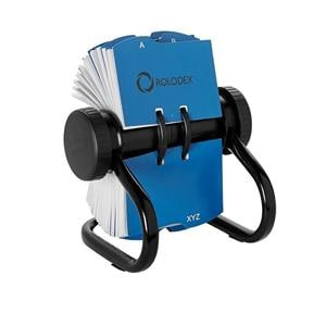 Rolodex Rotary Business Card File 400-Card Capacity Black 1/PK