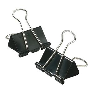 Binder Clips Small 3/4 in Wide 3/8 in Capacity Black 144/Box 12/PK