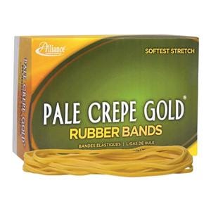 Alliance Pale Crepe Gold Rubber Bands #117B 7 in x 1/8 in 1 Lb 315/Bx