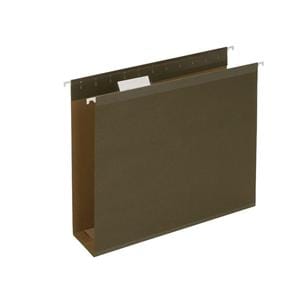 Xtra-Cap Hanging Folder 3 in Expansion Letter Size Green 25/Pack 25/Bx