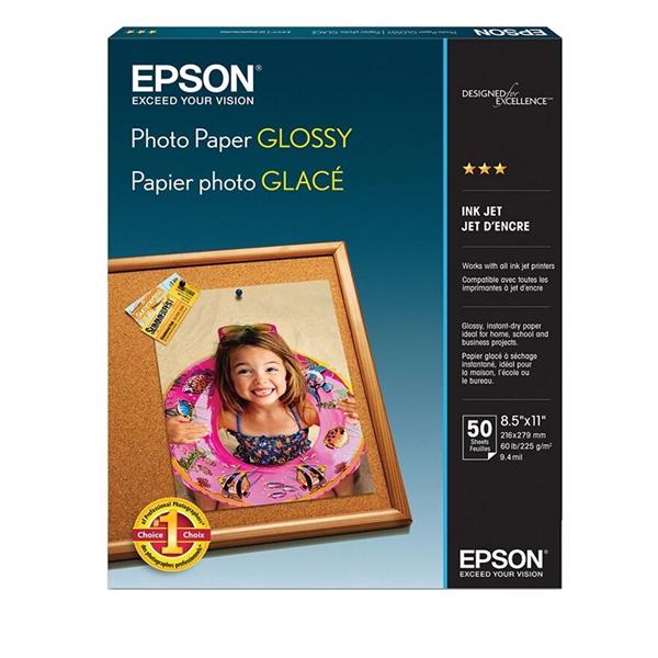 Epson Glossy Photo Paper 8 1/2 in x 11 in 50/Pack 50/Pk