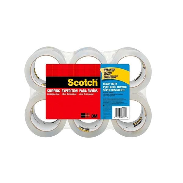 Scotch Heavy-Duty Shipping Tape 1 7/8 in x 54 5/8 Yd 6 Rolls/Pack yd/PK