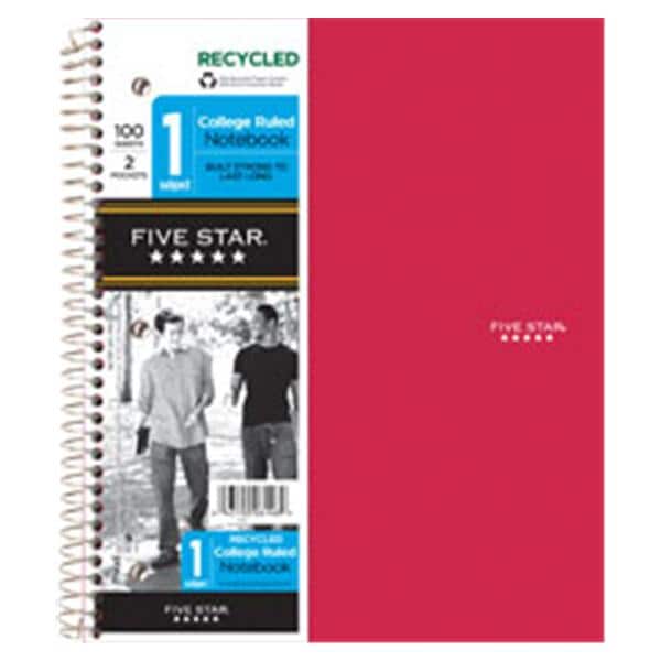 Five Star Notebook 8.5 in x 11 in College Ruled 100 Sheets 11"x8.5"