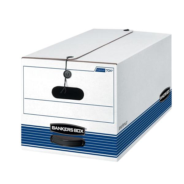 Storage/File Storage Box 24 in x 12 in x 10 in Letter White/Blue 4/Pk
