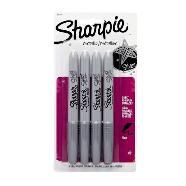 Sharpie Metallic Markers Silver 4/Pack 4/Pk