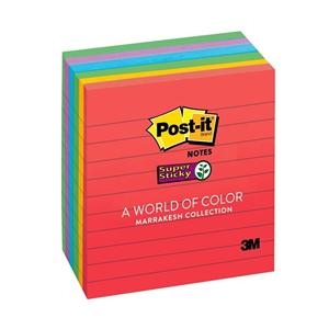 4 in x 4 in Sticky Lined Note Marrakesh 90 Sheets/Pad 6/Pack 6/Pk