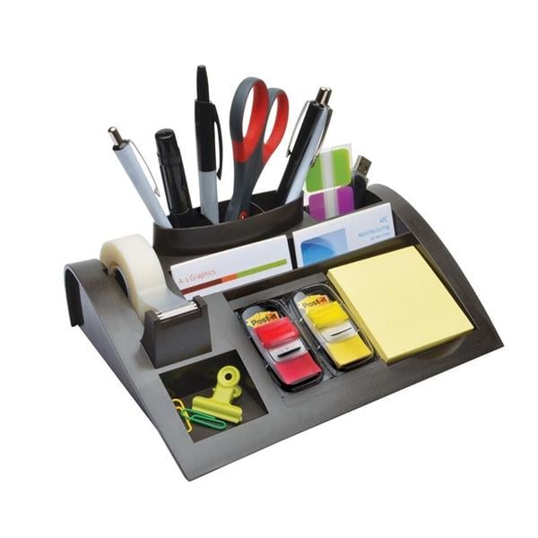 3M Weighted Desktop Dispenser And Organizer Gray Ea