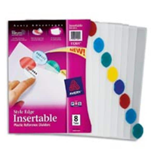 Avery Style Edge Insertable Dividers 8-Tab Multicolor Tabs Ea
