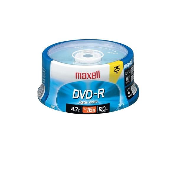 Maxell DVD-R Recordable Media Spinle 4.7GB/120 Minutes 25/Pack 25/Pk