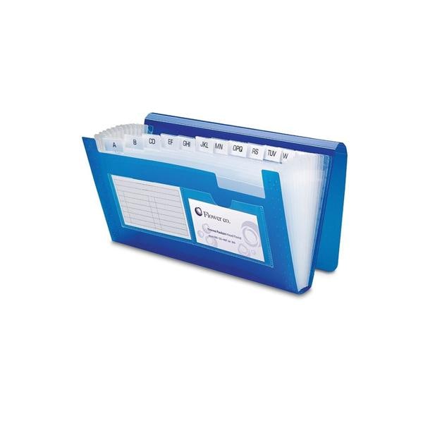 Office Depot Brand Poly 13-Pocket File Check Size Blue Ea