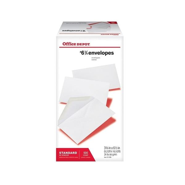 All-Purpose Envelopes #6 3/4 3 5/8 in x 6 1/2 in White 500/Bx