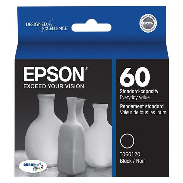 Epson 60 (T060120-S) DuraBrite Ultra Black Ink Cartridge Ea