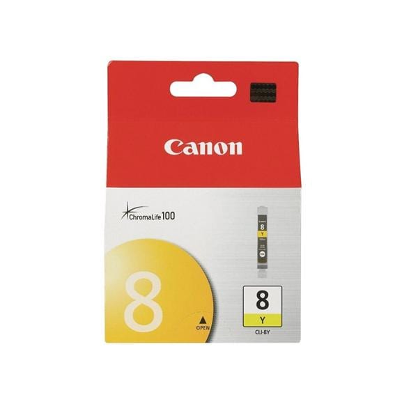 Canon CLI-8Y ChromaLife 100 Yellow Ink Cartridge (0623B002AA) Ea