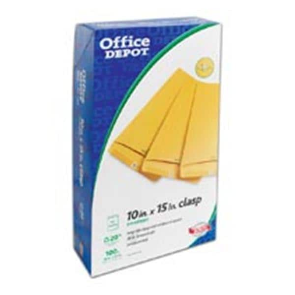 Office Depot Brand Clasp Envelopes 10 in x 15 in Brown 100/Bx