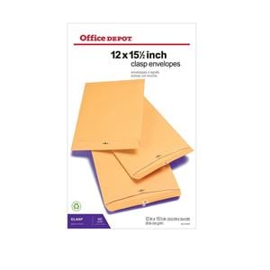 Clasp Envelopes 12 in x 15 1/2 in Brown 100/Bx