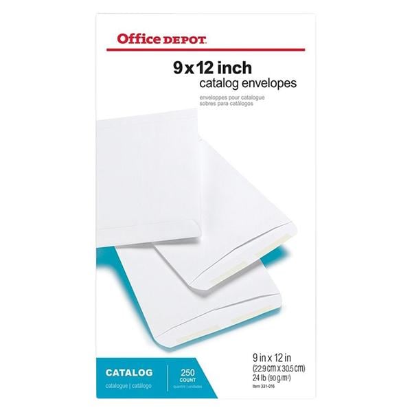 Large Format Open-End White Envelopes 9 in x 12 in 250/Bx