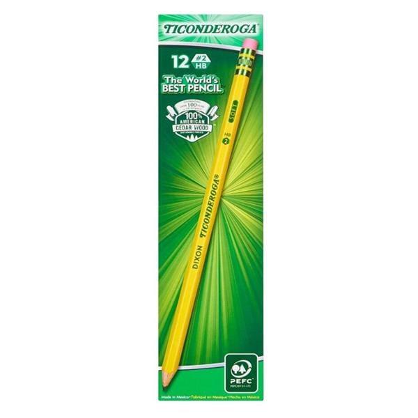 Pencil Pre-Sharpened #2 Soft Lead Yellow Barrel 12/Box 12/Pk