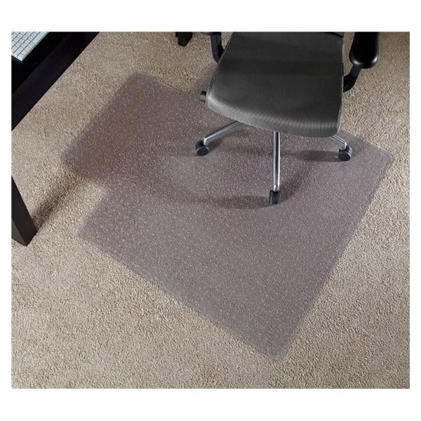 Economy Chair Mat Thin Commercial-Grade Carpets Wide Lip Clear 45x53 Ea