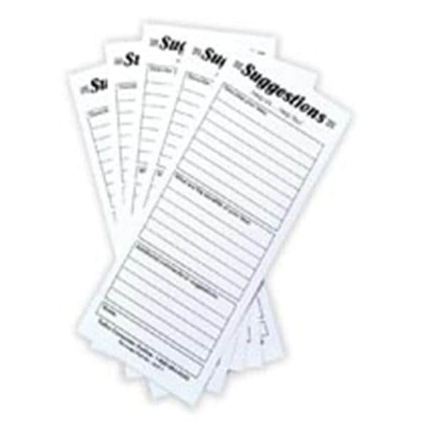 Safco Suggestion Box Card Refills 8 in x 3 1/2 in White 25/Pack 25/Pk