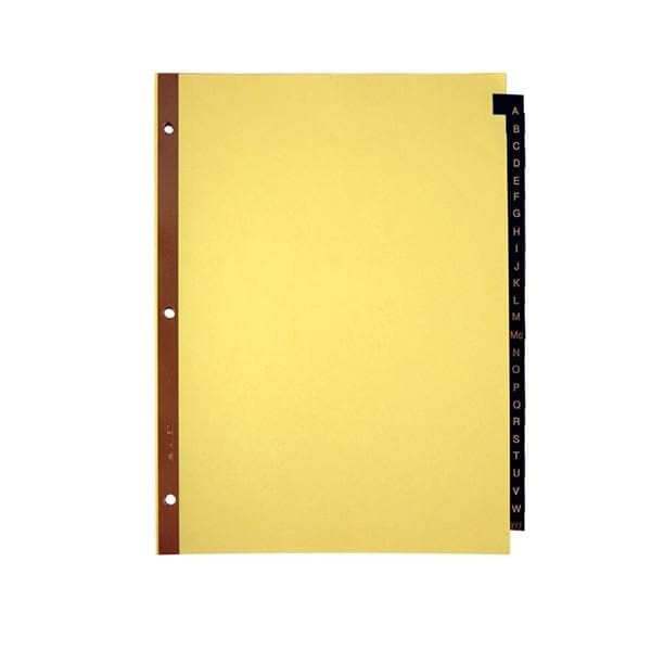 Office Depot Brand Preprinted Tab Dividers Alphabetical Black/Gold 25/Pk