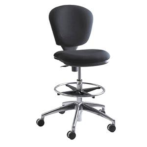 Safco Metro Extended Height Chair Chrome/Black Ea