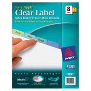 Index Maker Clear Label Dividers 8-Tab Multicolor 5 Sets/Pack 5/Pk