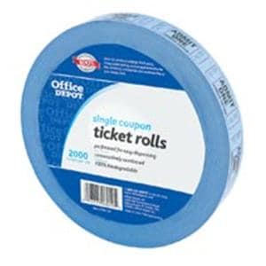 Ticket Roll Single Coupon Assorted Roll Of 2000 Rl