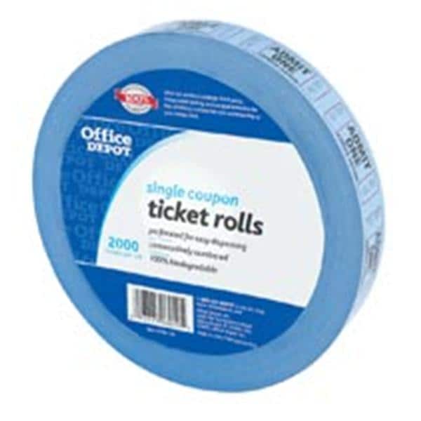 Ticket Roll Single Coupon Assorted Roll Of 2000 Rl