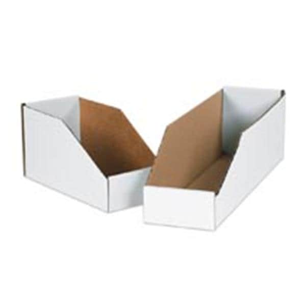 Open Top Bin Boxes 12 in x 2 in x 4 1/2 in Oyster White 50/Pk
