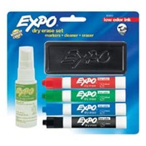 Dry-Erase Starter Kit Chisel-Tip Assorted 4 Markers/Pack 4/Pk