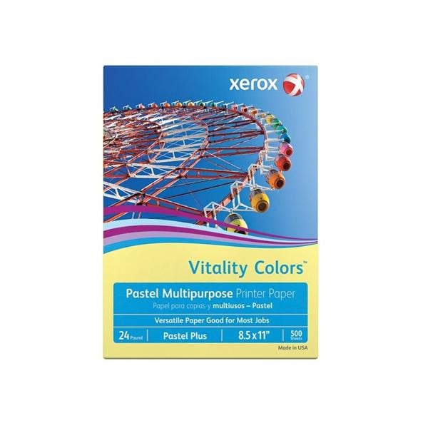 Multipurpose Paper 8.5 in x 11 in 24 Lb Yellow 500/Ream 500/Pk