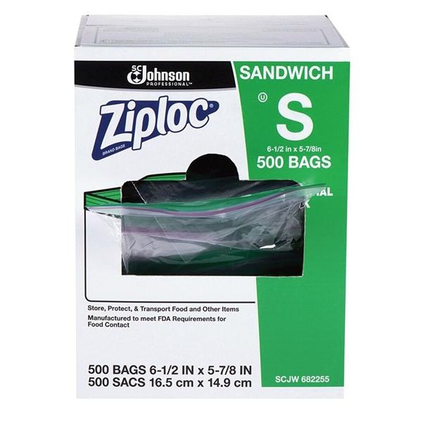 Ziplock Bag Clear Sandwich Resealable 500/Bx