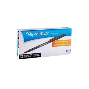 Ballpoint Stick Pens Medium Point 1.0 mm Black 12/Pack 12/Pk