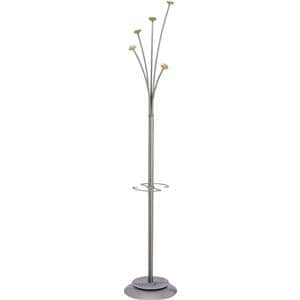 Alba Festival 5-Peg Coat Stand Silver/Cherry 5 Pegs Ea