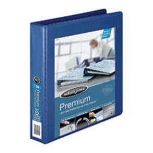 Premium One-Touch Round-Ring View 1.5 in Binder Blue Ea